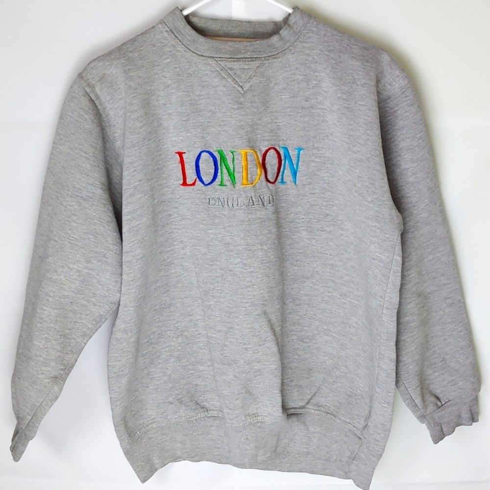 Vintage 90's London Pullover Sweatshirt Size M | Casual Winter Fall Gorpcore